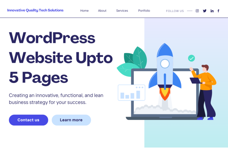 Upto Five Pager Website